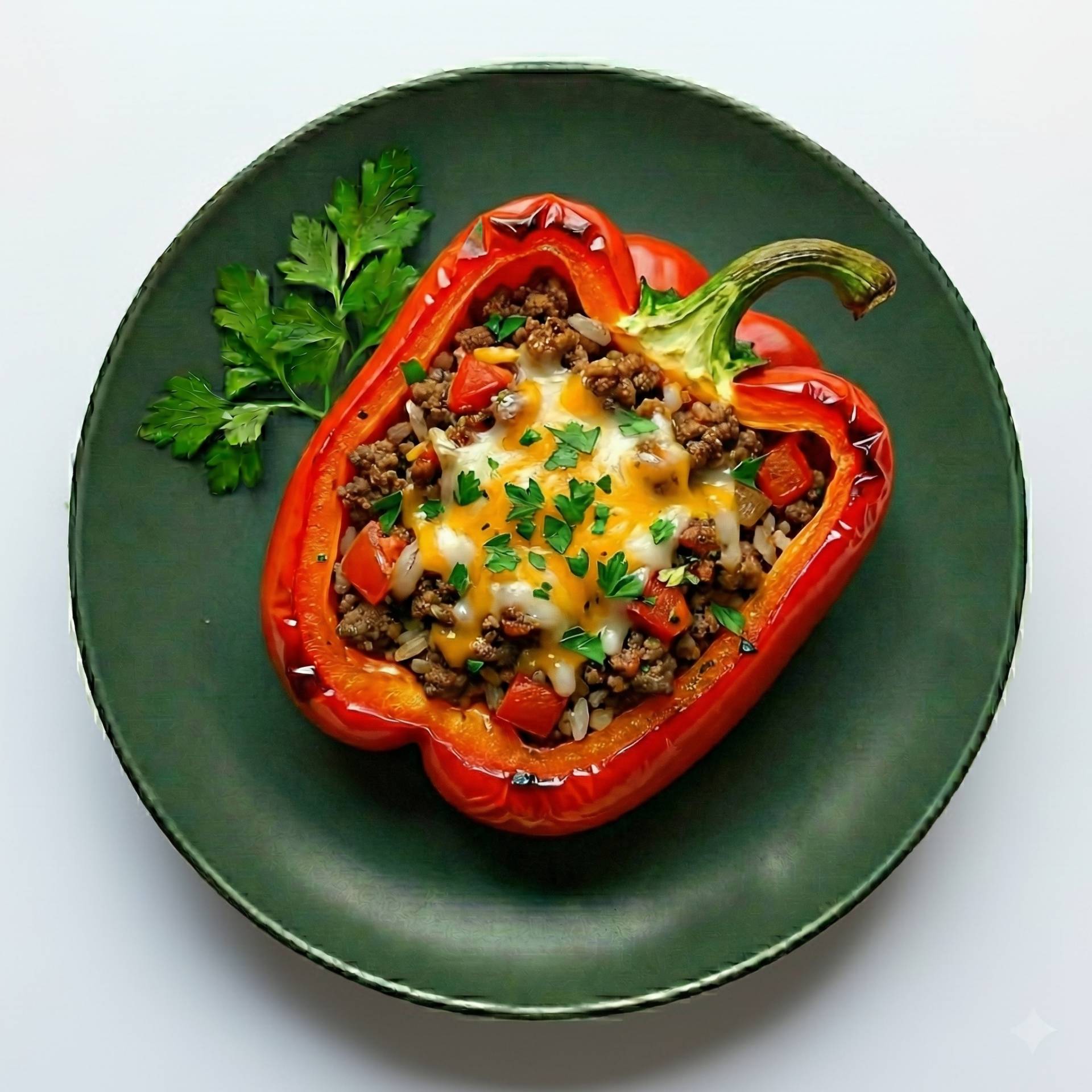 Ground Beef Stuffed Pepper